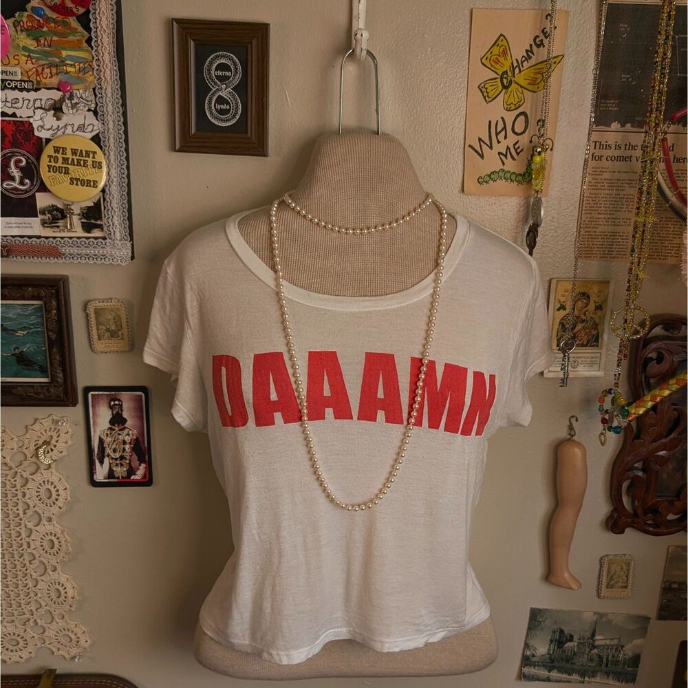 Y2K Graphic Wet Seal T-Shirt Women's XS/Small White